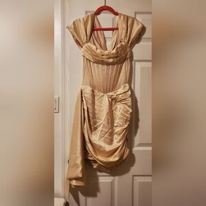 Miss Circle Corset Style Off The Shoulder Dress